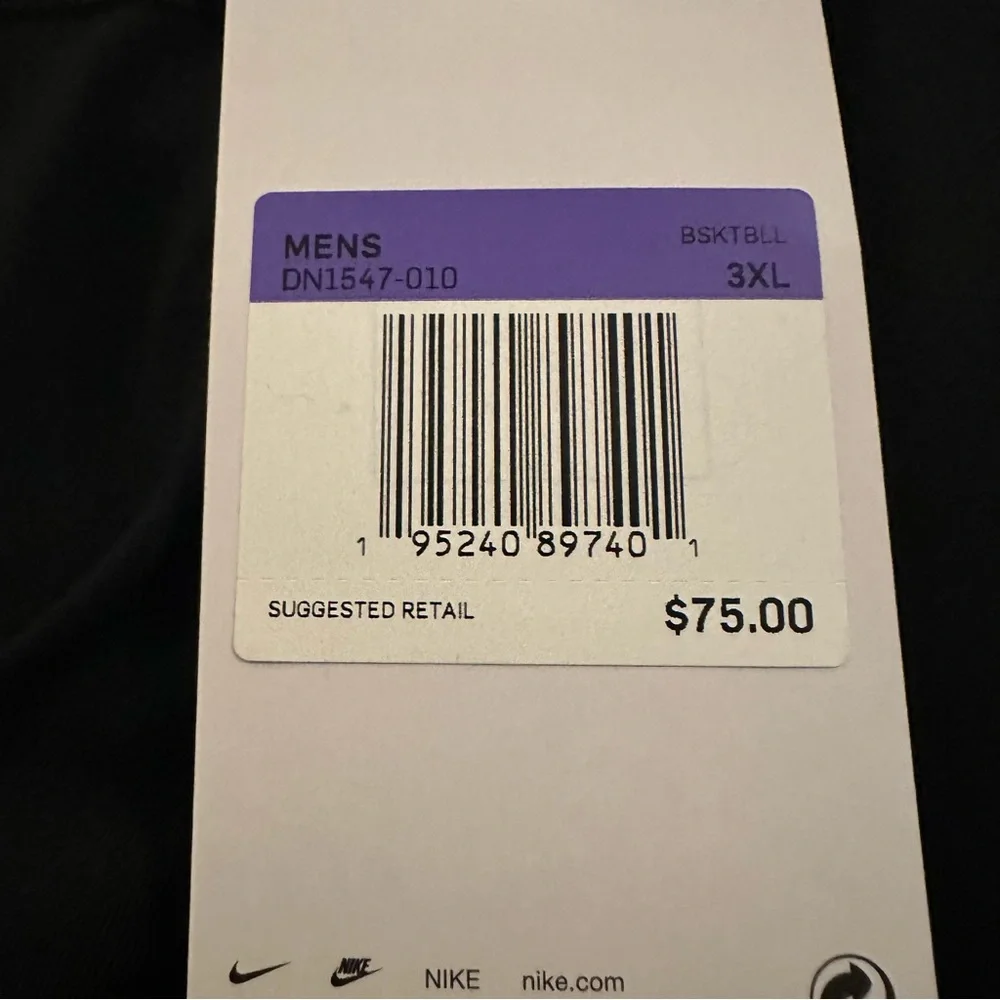 Nike Pro NBA Player Issued 3/4 Compression Tights Black Men's 3XL | NEW